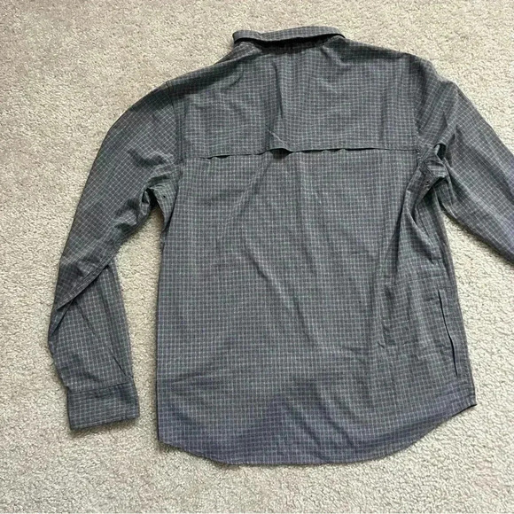 Prana Garvan Long Sleeve Shirt Gray Men's Size Large Outdoor Active # M21212643 - Picture 14 of 16